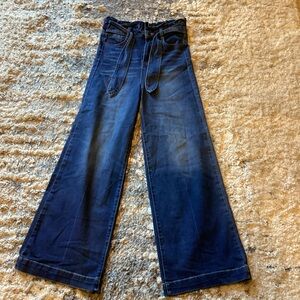 Twelve Ontwelfth Women’s Elegant Wide-Leg Bow Jeans Large